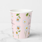 可愛いワイルドデイジーオ赤ちゃん女の子ベイビーシャワー 紙コップ (右)