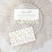 可愛いワイルドフラワーベビーガールおむつラッフル エンクロージャーカード