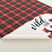 可愛いワイルドワンカントリーベアプレイドフランネルパターン シェルパブランケット (3/4)