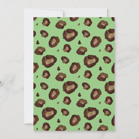 可愛いワイルドワンサファリアニマルジャングル1歳の誕生日 招待状 (裏面)