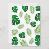 可愛いワイルドワンサファリジャングル動物1歳の誕生日 招待状 (裏面)