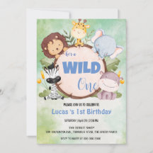 可愛いワイルドワンジャングルアニマル1歳パーティー