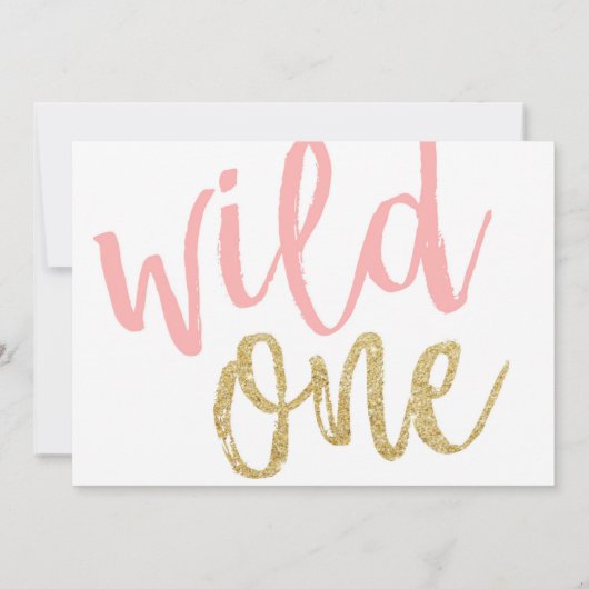 可愛いワイルドワンジャングルガールファースト誕生日写真 招待状 (裏面)