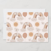 可愛いワイルド&オンダーフル1歳の誕生日の写真 招待状 (裏面)