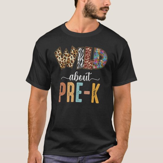 可愛いワイルドK前の先生学生Schに戻る Tシャツ (正面)