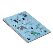 可愛いワン図解入りの、写真付きのコ詩 ノートブック (右側)