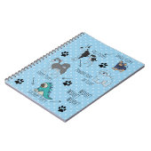 可愛いワン図解入りの、写真付きのコ詩 ノートブック (左側)