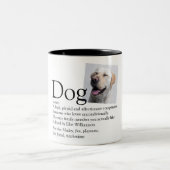 可愛いワールドの最高の犬の定義引用文写真 ツートーンマグカップ (中央)