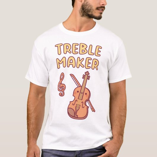 可愛いヴァイオリン、高音メーカー音楽パン Tシャツ (正面)