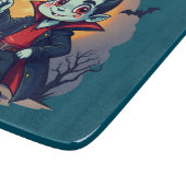 可愛いヴァンパイアランタンかわいいハロウィーン カッティングボード (角)