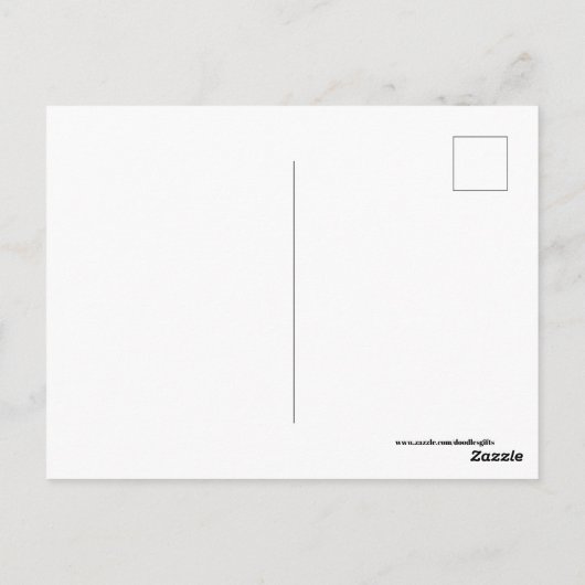 可愛いヴィンテージの森の動物のはがき ポストカード (裏面)