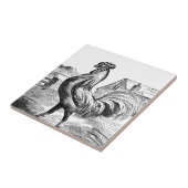 可愛いヴィンテージの鶏の農家の装飾タイル タイル (側面)