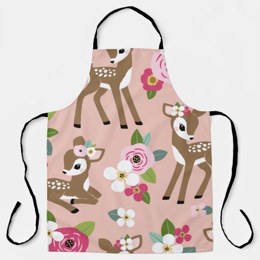 可愛いヴィンテージを着たシームレスなヴィンテージパターン エプロン (正面)