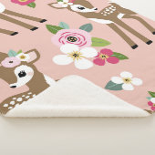 可愛いヴィンテージを着たシームレスなヴィンテージパターン シェルパブランケット (3/4)