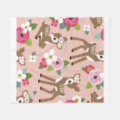 可愛いヴィンテージを着たシームレスなヴィンテージパターン フリースブランケット (正面(横))