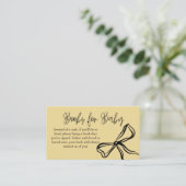 可愛いヴィンテージイエローブラックボウブズベビー エンクロージャーカード (スタンド正面)