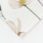 可愛いヴィンテージインスパイアの花柄 フリースブランケット (角)