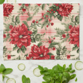 可愛いヴィンテージインスパイアクリスマスのキッチンタオル キッチンタオル (折り畳み)