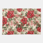可愛いヴィンテージインスパイアクリスマスのキッチンタオル キッチンタオル (横)