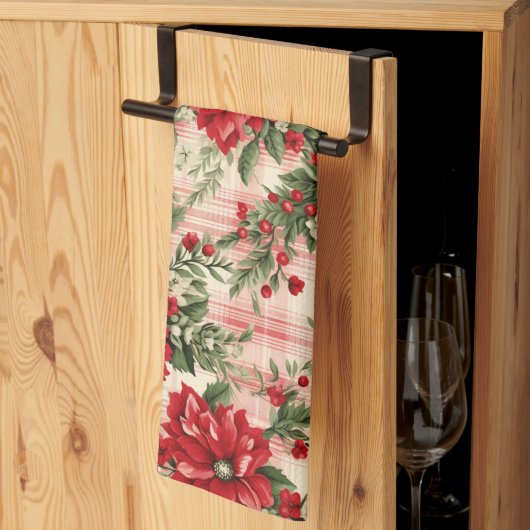 可愛いヴィンテージインスパイアクリスマスのキッチンタオル キッチンタオル (三つ折り)