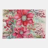 可愛いヴィンテージインスパイアクリスマスのキッチンタオル キッチンタオル (横)