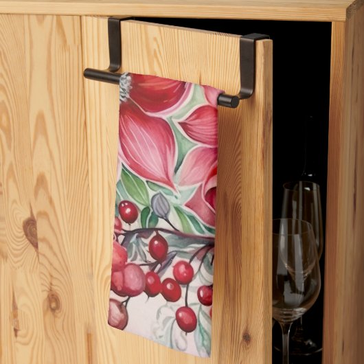 可愛いヴィンテージインスパイアクリスマスのキッチンタオル キッチンタオル (三つ折り)