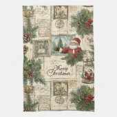 可愛いヴィンテージインスパイアクリスマスのキッチンタオル キッチンタオル (縦)