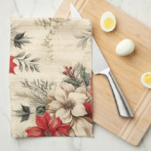 可愛いヴィンテージインスパイアクリスマスのキッチンタオル キッチンタオル (四つ折り)