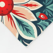 可愛いヴィンテージインスパイアフローラタイル模様 フリースブランケット (角)