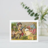 可愛いヴィンテージインディペンデンスデイカード ポストカード (スタンド正面)