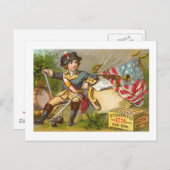 可愛いヴィンテージインディペンデンスデイカード ポストカード (正面/裏面)