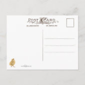 可愛いヴィンテージイースターダックスinロードスター ポストカード (裏面)