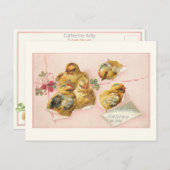 可愛いヴィンテージイースターチックスのパッケージ ポストカード (正面/裏面)