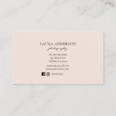 可愛いヴィンテージウォーターカラーカメラ名刺 名刺 (裏面)