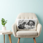 可愛いヴィンテージカエル好きのデカール枕 ランバークッション (椅子)