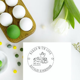 可愛いヴィンテージカップケーキ&ティーポ焼いたット/with Love ラバースタンプ