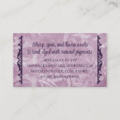 可愛いヴィンテージガール編み物の毛糸玉 名刺 (裏面)