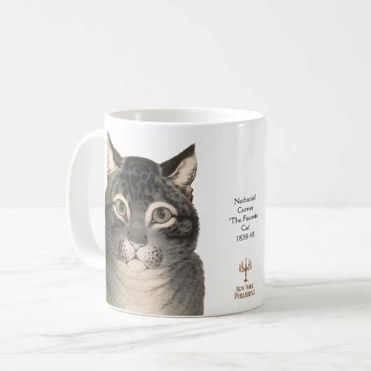 可愛いヴィンテージキャットマグ19世紀ファインアートキャットマム コーヒーマグカップ (正面左)