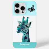 可愛いヴィンテージキリン蝶を舐めるアクア Case-Mate iPhoneケース (裏面)