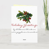 可愛いヴィンテージクリスマスカード シーズンカード (裏面)