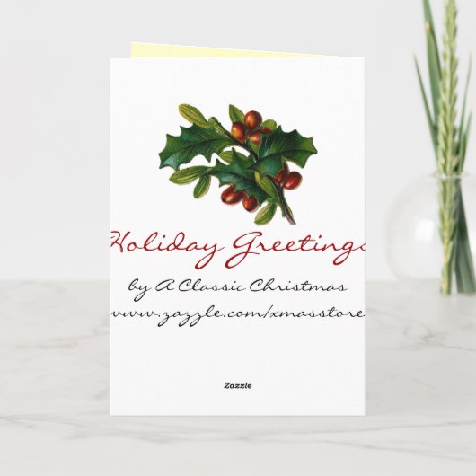 可愛いヴィンテージクリスマスカード シーズンカード (裏面)