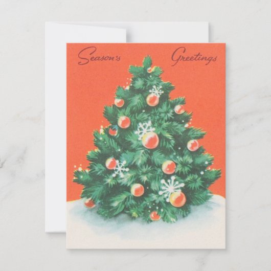 可愛いヴィンテージクリスマスツリーにオーナメント (正面)