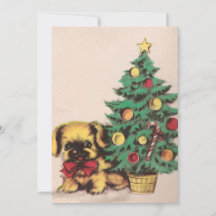 可愛いヴィンテージクリスマスドッグクリスマスツリー