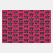 可愛いヴィンテージゴールデンクラウン詰め合わせラッカラフルプ ラッピングペーパーシート (正面2)