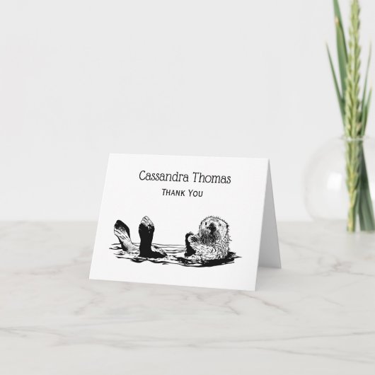 可愛いヴィンテージサンキューカード サンキューカード (正面)