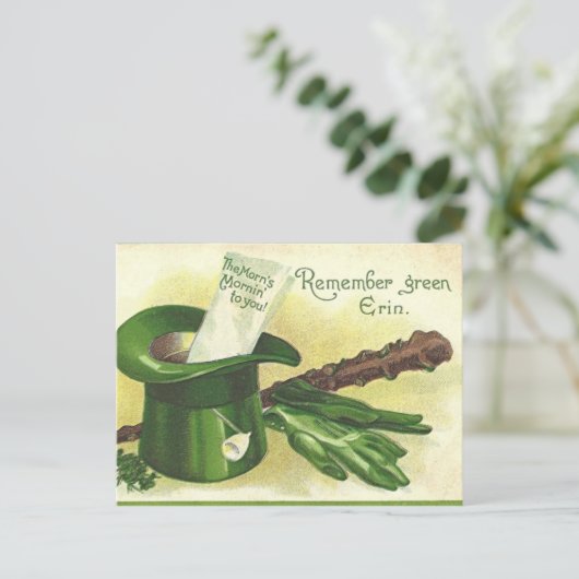 可愛いヴィンテージサンパトリックの日ハガキ シーズンポストカード (スタンド正面)