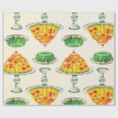 可愛いヴィンテージジェロモールドパターン ラッピングペーパー (フラット)