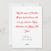可愛いヴィンテージタビー猫クリスマスカード シーズンカード (裏面)