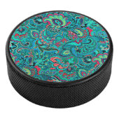 可愛いヴィンテージターコイズフローラのカフリンク アイスホッケーパック (3/4)