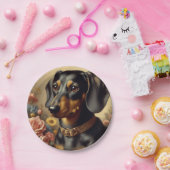 可愛いヴィンテージダッ絵画シュント ペーパープレート (パーティー)